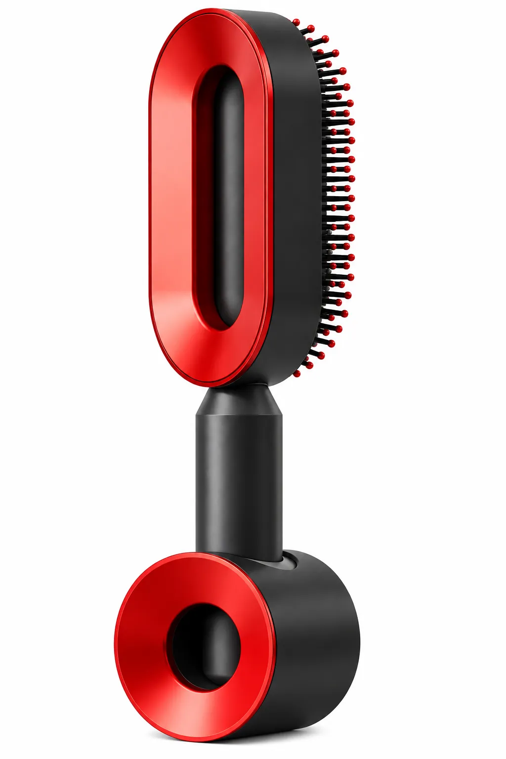 CleanClick Self-Cleaning Hair Brush in Red